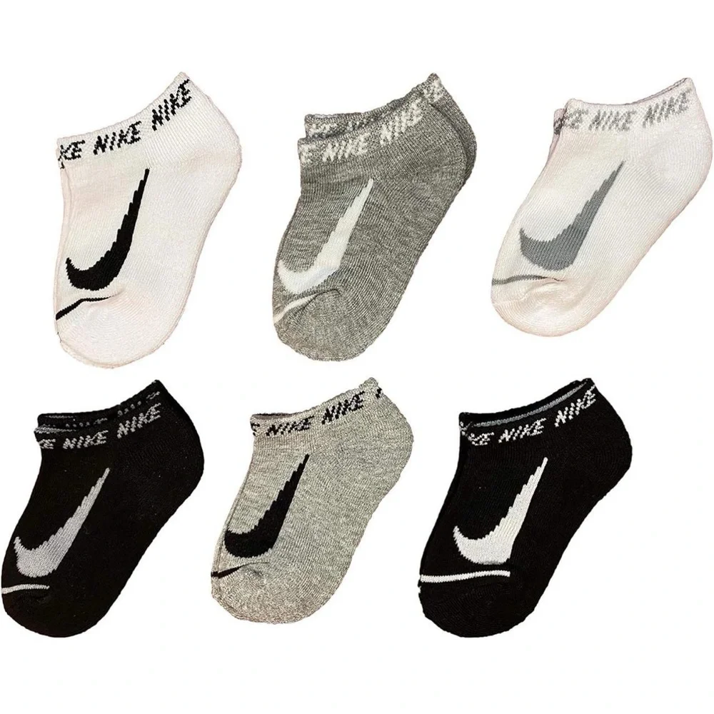 Nike Kids Cushioned No Show Socks 12 Pack NWT Size 5-7 Youth Athletic Everyday